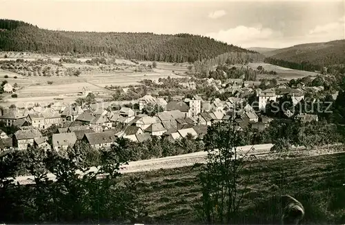 AK / Ansichtskarte Schwarza_Thueringer_Wald Panorama Blick von der Osterkuppe Schwarza_Thueringer_Wald