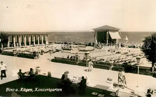 AK / Ansichtskarte Binz_Ruegen Konzertgarten Pavillon Meerblick Binz_Ruegen