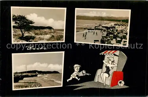 AK / Ansichtskarte Baabe_Ostseebad_Ruegen Kuestenpanorama Strand Strandkorb Baabe_Ostseebad_Ruegen