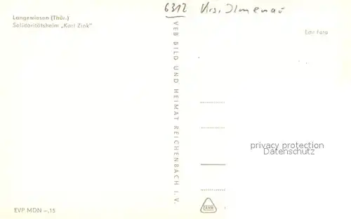 AK / Ansichtskarte Langewiesen Solidaritaetsheim Karl Zink Langewiesen