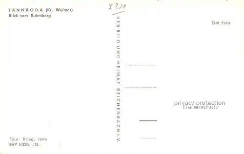 AK / Ansichtskarte Tannroda Panorama Blick vom Ruhmberg Tannroda