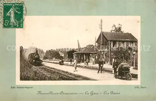 AK / Ansichtskarte Marseille en Beauvaisis La Gare Les Palais Marseille en Beauvaisis
