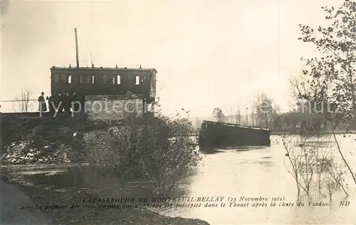 AK / Ansichtskarte Montreuil Bellay Katastrophe November 1912 Montreuil Bellay