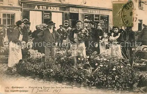 AK / Ansichtskarte Quimper Marche aux Fleurs Quimper