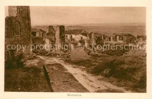 AK / Ansichtskarte Montlucon Zerstoertes Dorf Montlucon