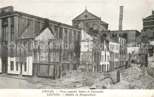 AK / Ansichtskarte Louvain_Flandre Vieux marche Halles et Universite Louvain_Flandre
