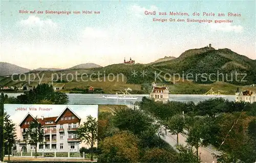 AK / Ansichtskarte Mehlem_Bonn Siebengebirge Hotel Villa Friede Pension Vornehmes Haus Mehlem_Bonn
