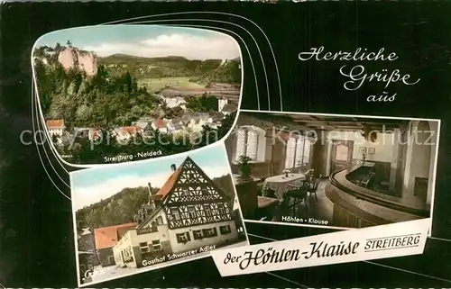 AK / Ansichtskarte Streitberg_Oberfranken Streitburg Neideck Gasthof Schwarzer Adler Hoehlen Klause Streitberg Oberfranken