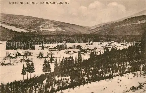 AK / Ansichtskarte Harrachsdorf_Harrachov mit Riesengebirge Harrachsdorf Harrachov