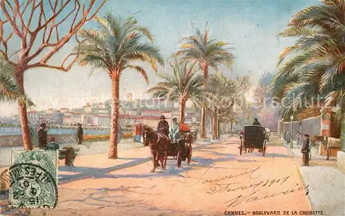 AK / Ansichtskarte Cannes_Alpes Maritimes Boulevard de la Croisette Cannes Alpes Maritimes