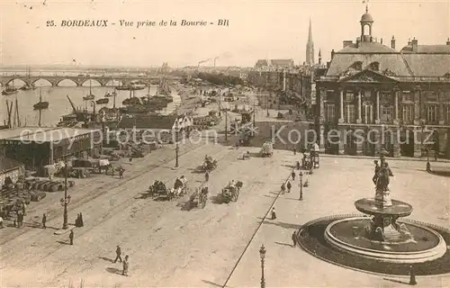 AK / Ansichtskarte Bordeaux Vue prise de la Bourse Bordeaux