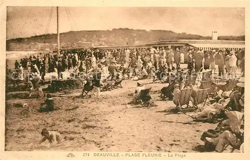 AK / Ansichtskarte Deauville Plage Fleurie  Deauville