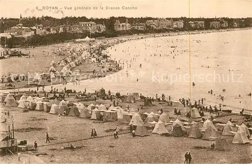 AK / Ansichtskarte Royan_Charente Maritime Vue generale de la Grande Conche Royan Charente Maritime