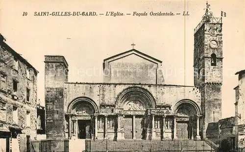 AK / Ansichtskarte Saint Gilles_Gard Eglise Facade Occidentale Saint Gilles_Gard
