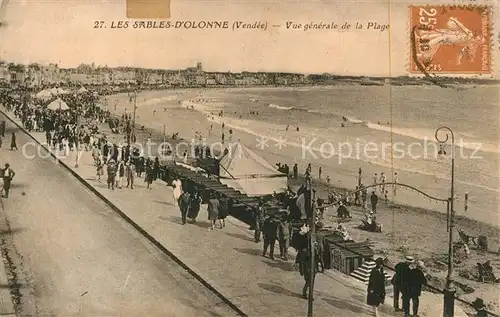 AK / Ansichtskarte Les_Sables d_Olonne Vue generale de la Plage Les_Sables d_Olonne