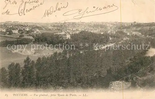 AK / Ansichtskarte Poitiers_Vienne Vue generale prise Route de Paris Poitiers Vienne