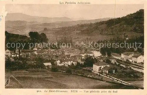 AK / Ansichtskarte Seix Le Saint Gironnais Vue generale prise du Sud Seix