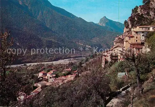 AK / Ansichtskarte Touet sur Var Pittoresque village plaque au rocher sur la rive gauche du Var Touet sur Var