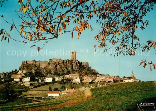 AK / Ansichtskarte Polignac_Haute Loire Chateau du XI sur sa butte de basalte Polignac Haute Loire