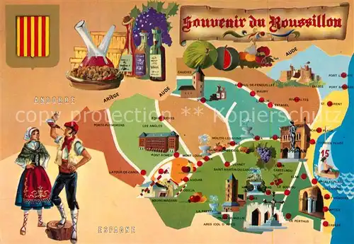 AK / Ansichtskarte Roussillon Carte touristique 