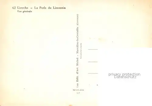 AK / Ansichtskarte Uzerche La Perle du Limousin Vue generale Uzerche