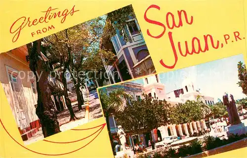 AK / Ansichtskarte San_Juan_Puerto_Rico Quaint and Narrow Street in Old San Juan San_Juan_Puerto_Rico