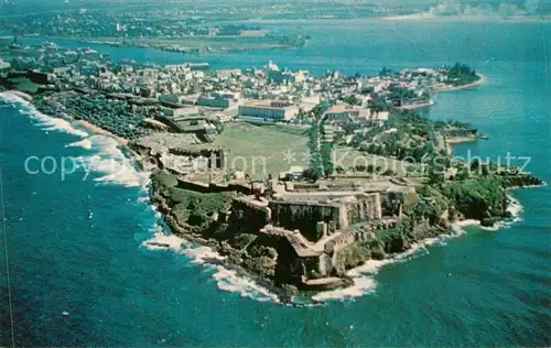 AK / Ansichtskarte San_Juan_Puerto_Rico Air view of Morro Castle San_Juan_Puerto_Rico