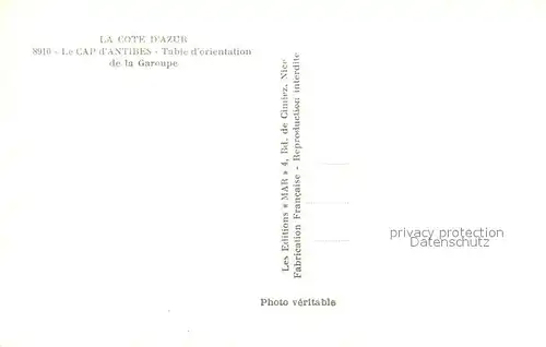 AK / Ansichtskarte Cap_d_Antibes Table d orientation de la Garoupe Cote d Azur Cap_d_Antibes
