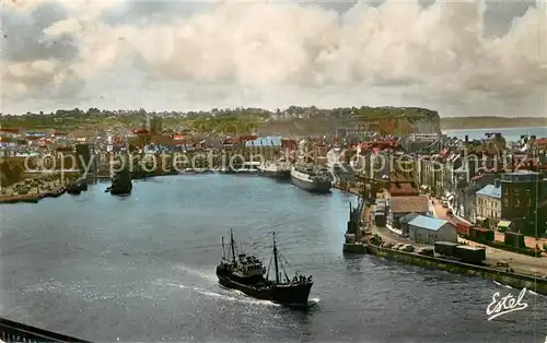 AK / Ansichtskarte Dieppe_Seine Maritime Vue generale sur l Avant Port et la Gare Maritime Eglise Saint Jacques Dieppe Seine Maritime