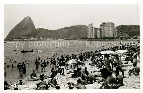 AK / Ansichtskarte Rio_de_Janeiro Pao de Acucar e Praia de Flamengo Rio_de_Janeiro