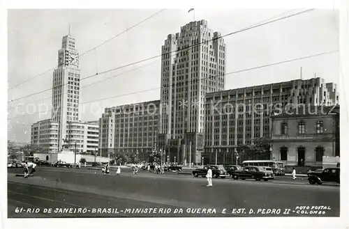 AK / Ansichtskarte Rio_de_Janeiro Ministerio da Guerra e Estacao Dom Pedro II Rio_de_Janeiro