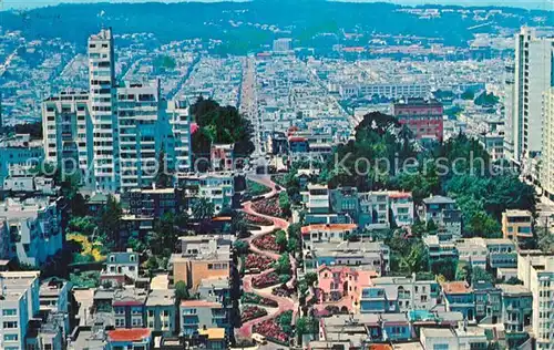 AK / Ansichtskarte San_Francisco_California Lombard Street 