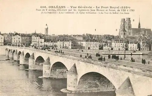 AK / Ansichtskarte Orleans_Loiret Le Pont Royal Orleans_Loiret