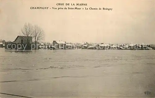 AK / Ansichtskarte Champigny_Marne Vue prise de Saint Maur Le Chemin de Bretigny Champigny Marne