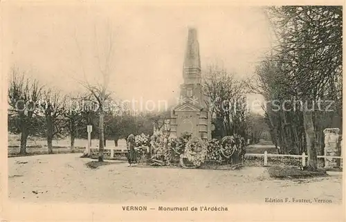 AK / Ansichtskarte Vernon_Ardeche Monument de l Ardeche Vernon Ardeche