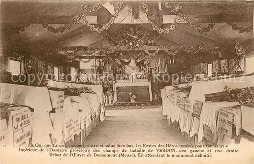AK / Ansichtskarte Verdun_Meuse Interieur de lOssuaire provisoire des champs de bataille de Verdun Verdun Meuse