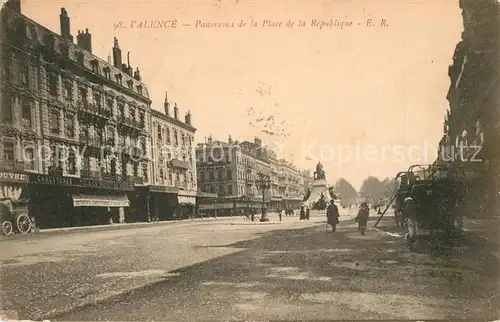 AK / Ansichtskarte Valence_Drome Panorama de la Place de la Republique Valence_Drome