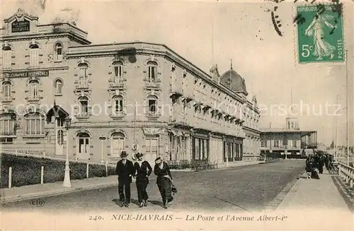 AK / Ansichtskarte Nice_Havrais_Seine Maritime La Poste et lAvenue Albert I Nice_Havrais