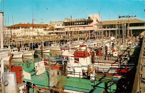 AK / Ansichtskarte San_Francisco_California Fisherman s Wharf fishing boats harbour 