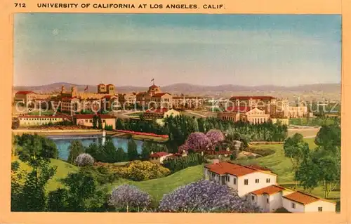 AK / Ansichtskarte Los_Angeles_California University of California U.C.L.A. Westwood Village Illustration 