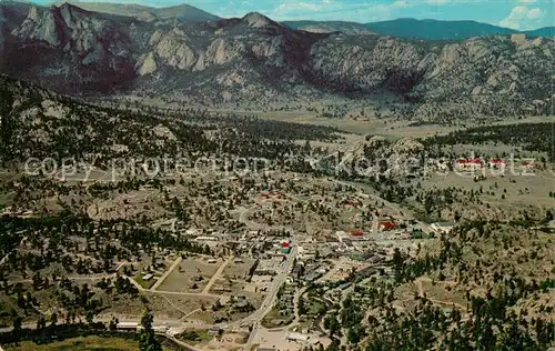 AK / Ansichtskarte Estes_Park View of the village from aerial tramway Rocky Mountain National Park Estes_Park