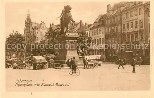 AK / Ansichtskarte Kobenhavn Hojbroplads med Absalons Monument Kobenhavn