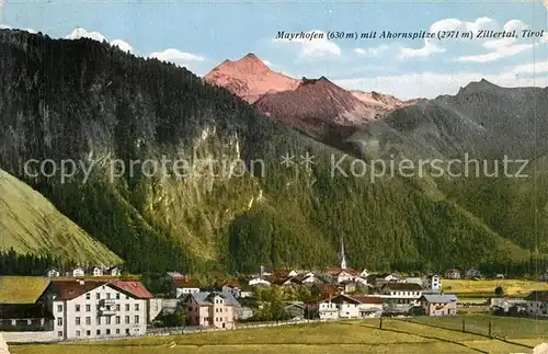 AK / Ansichtskarte Mayrhofen_Zillertal Panorama Blick zur Ahornspitze Zillertaler Alpen Mayrhofen_Zillertal