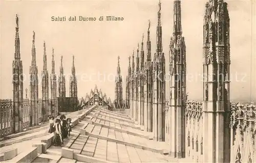 AK / Ansichtskarte Milano Saluti dal Duomo Milano