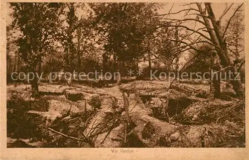 AK / Ansichtskarte Verdun_Meuse Kriegsgebiet Schuetzengraben Verdun Meuse