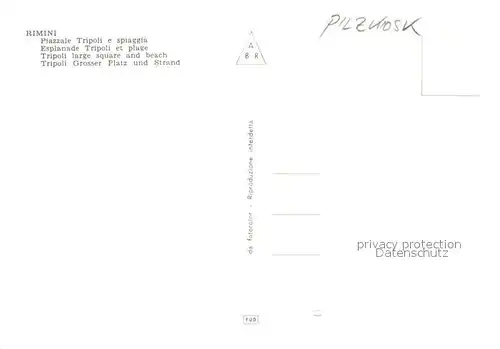 AK / Ansichtskarte Rimini Piazzale Tripoli e spiaggia Rimini