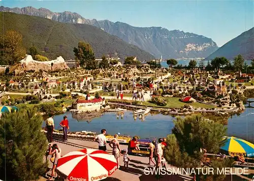 AK / Ansichtskarte Melide Swissminiatur Luganersee Alpen Melide