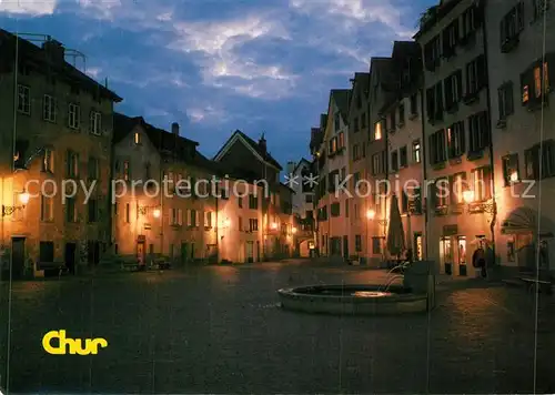 AK / Ansichtskarte Chur_GR Innenstadt am Abend Chur_GR