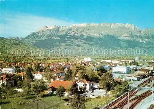 AK / Ansichtskarte Buchs_SG Panorama Blick zum Alpstein mit Kreuzberge Buchs_SG