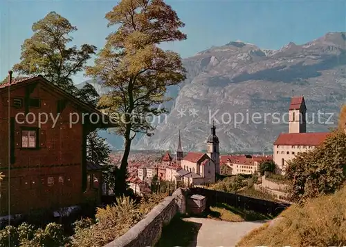 AK / Ansichtskarte Chur_GR Hof mit Calanda Chur_GR